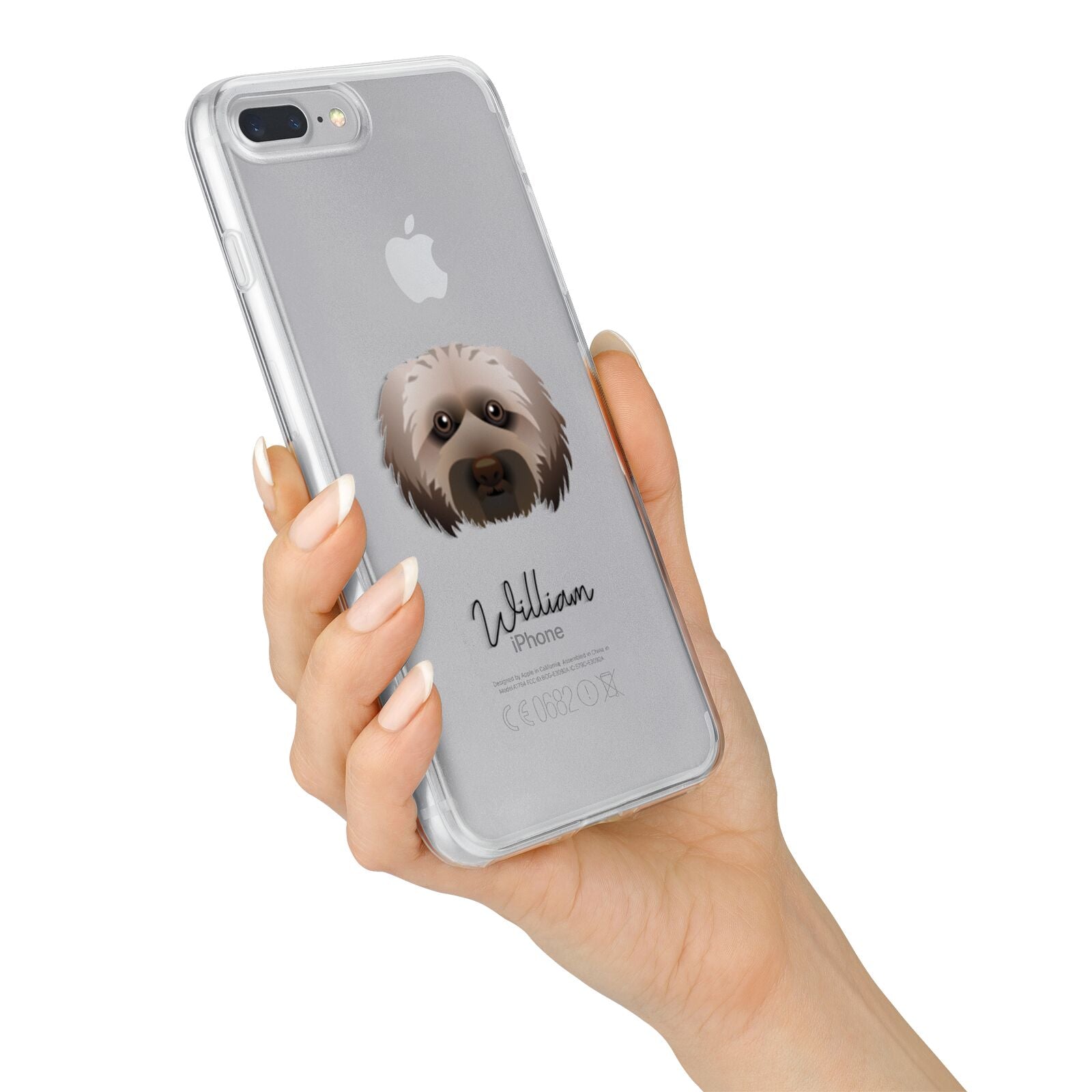 Doxiepoo Personalised iPhone 7 Plus Bumper Case on Silver iPhone Alternative Image
