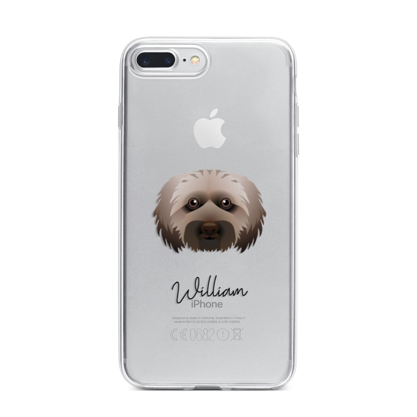 Doxiepoo Personalised iPhone 7 Plus Bumper Case on Silver iPhone