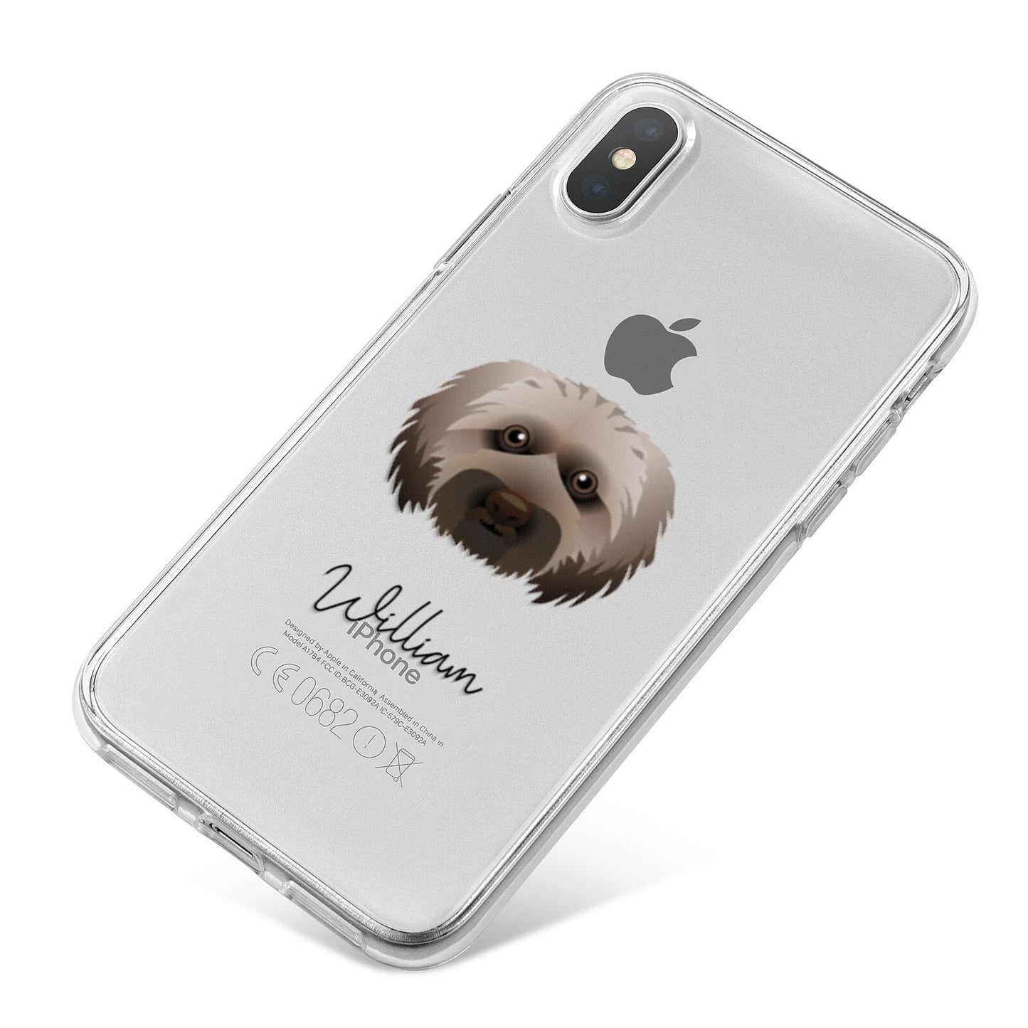Doxiepoo Personalised iPhone X Bumper Case on Silver iPhone