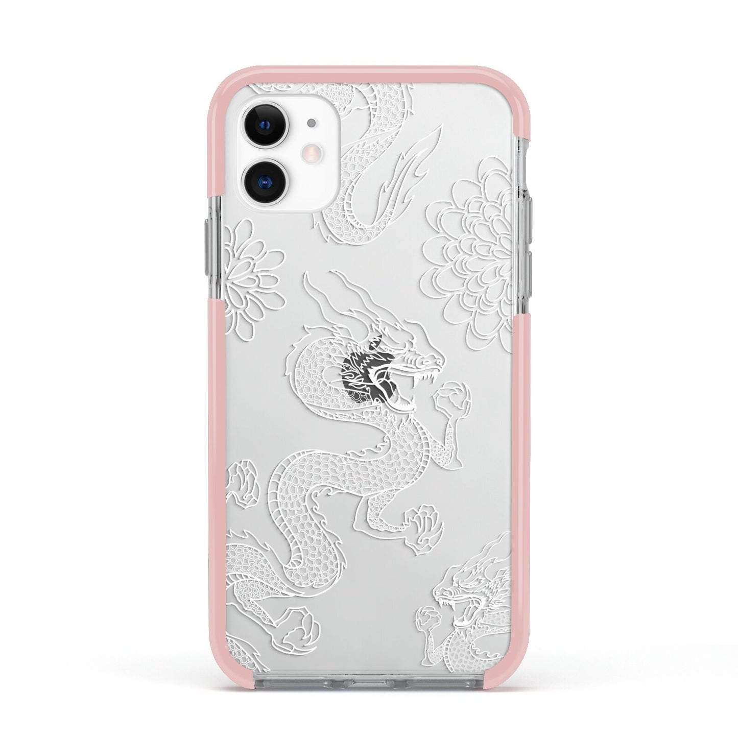 Dragons Apple iPhone 11 in White with Pink Impact Case