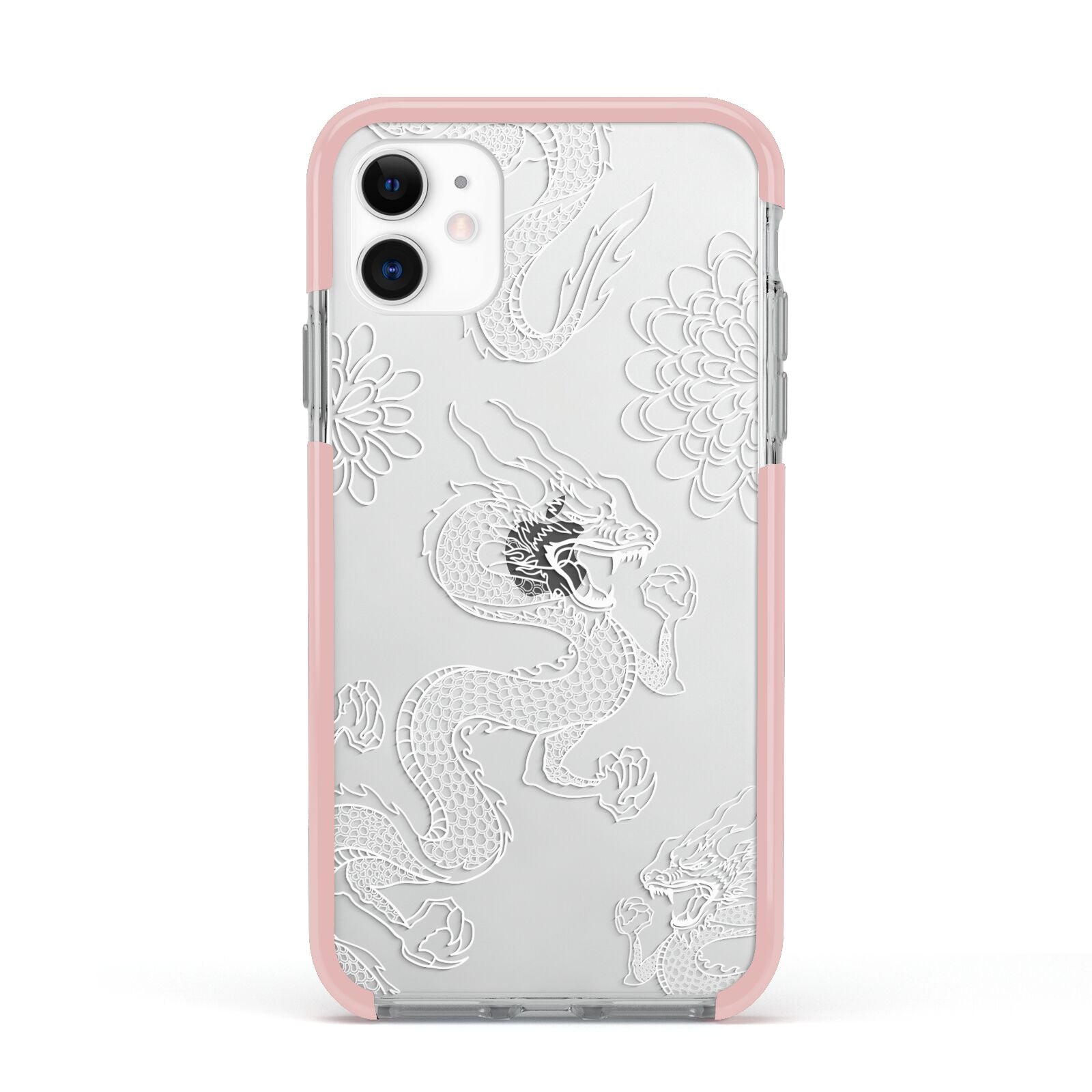 Dragons Apple iPhone 11 in White with Pink Impact Case