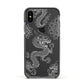 Dragons Apple iPhone Xs Impact Case Black Edge on Black Phone