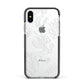 Dragons Apple iPhone Xs Impact Case Black Edge on Silver Phone