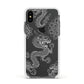 Dragons Apple iPhone Xs Impact Case White Edge on Black Phone