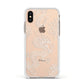 Dragons Apple iPhone Xs Impact Case White Edge on Gold Phone