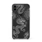 Dragons Apple iPhone Xs Max Impact Case Black Edge on Black Phone