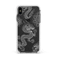 Dragons Apple iPhone Xs Max Impact Case White Edge on Black Phone