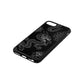 Dragons Black Saffiano Leather iPhone 8 Case Side Angle