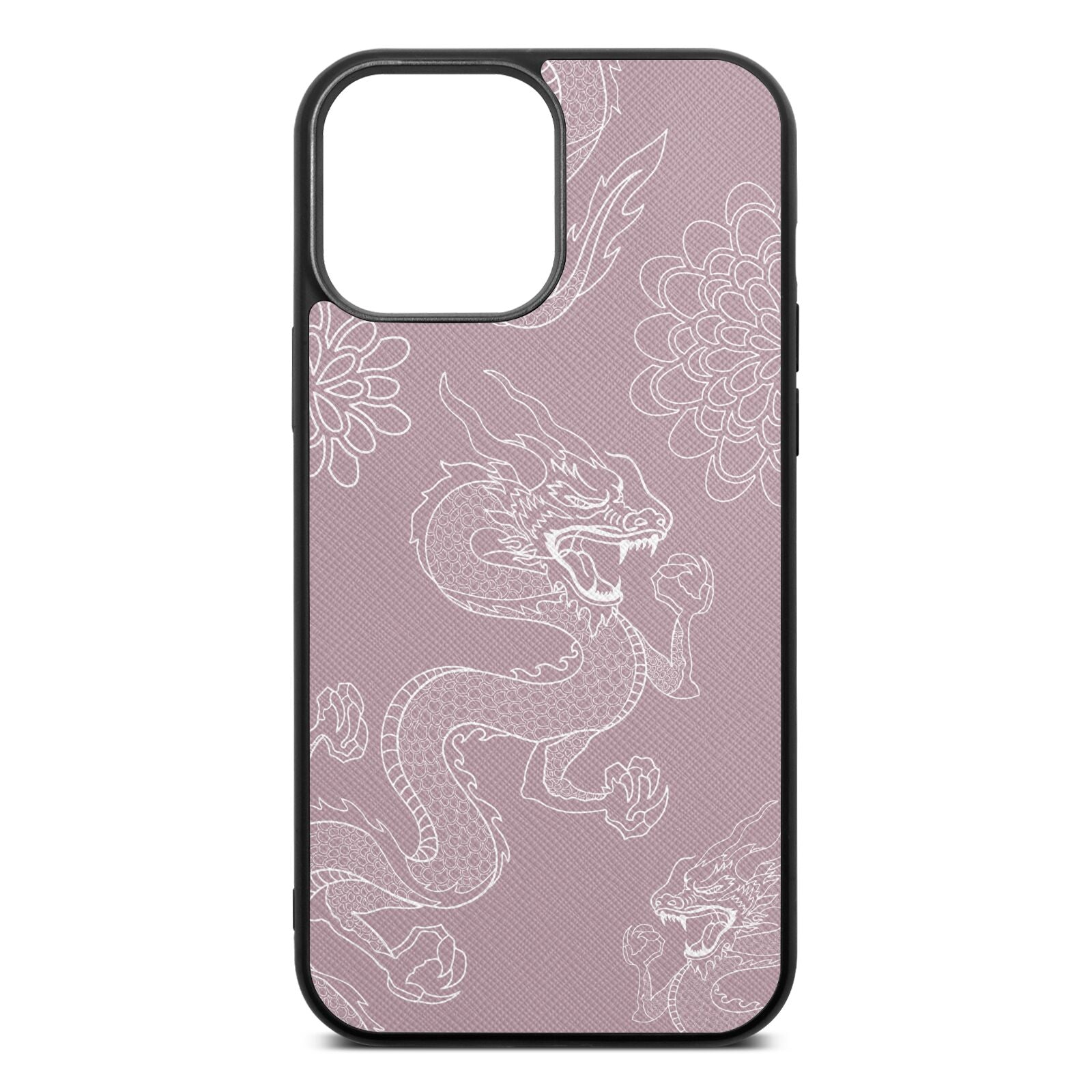Dragons Lotus Saffiano Leather iPhone 13 Pro Max Case