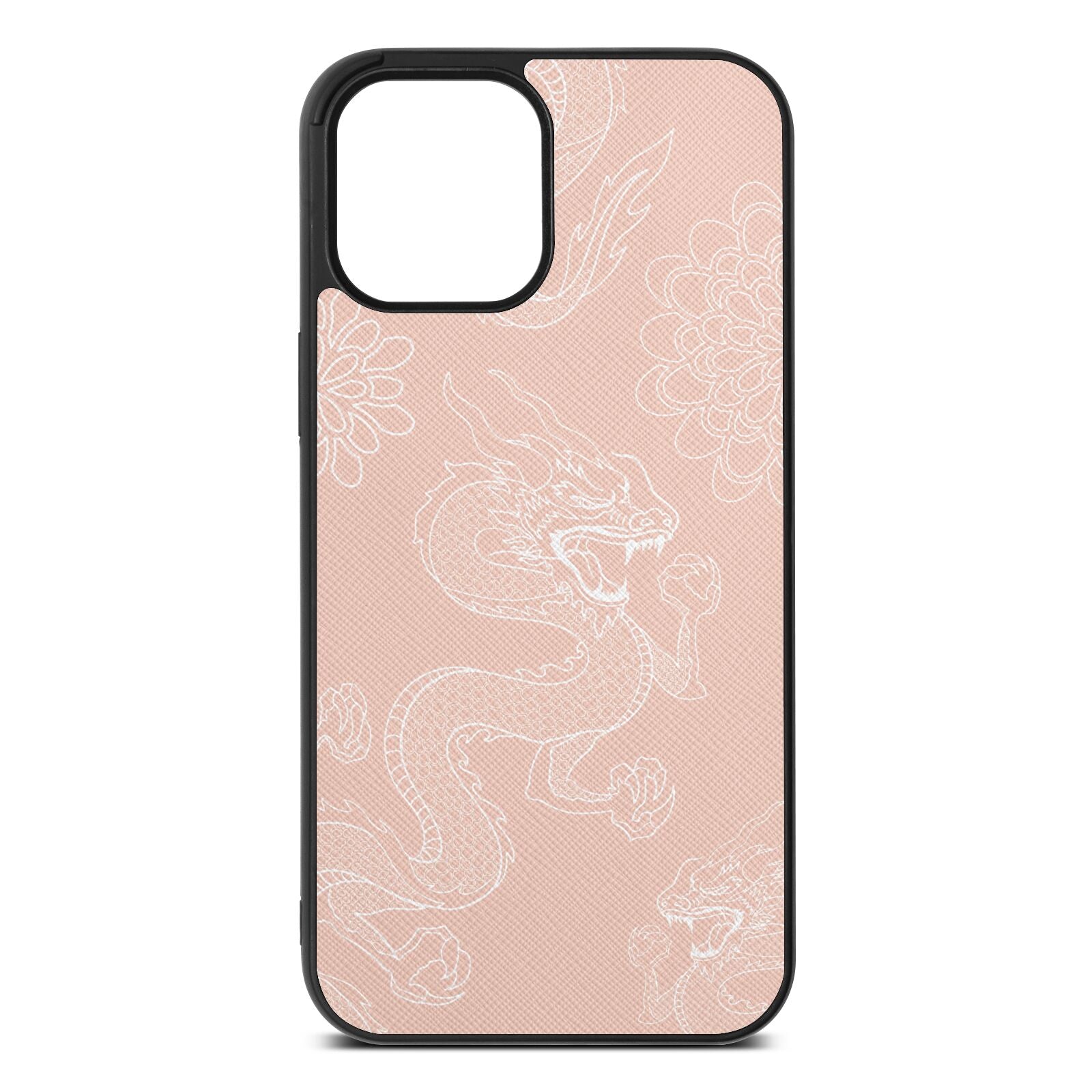 Dragons Nude Saffiano Leather iPhone 12 Pro Max Case