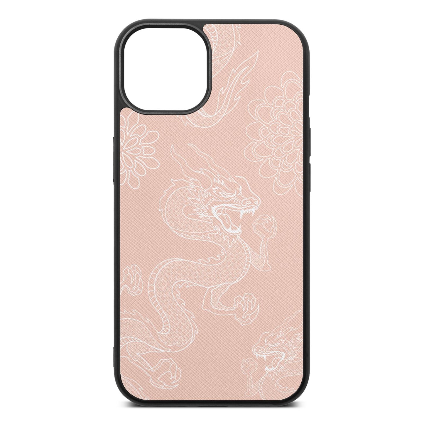 Dragons Nude Saffiano Leather iPhone 13 Case