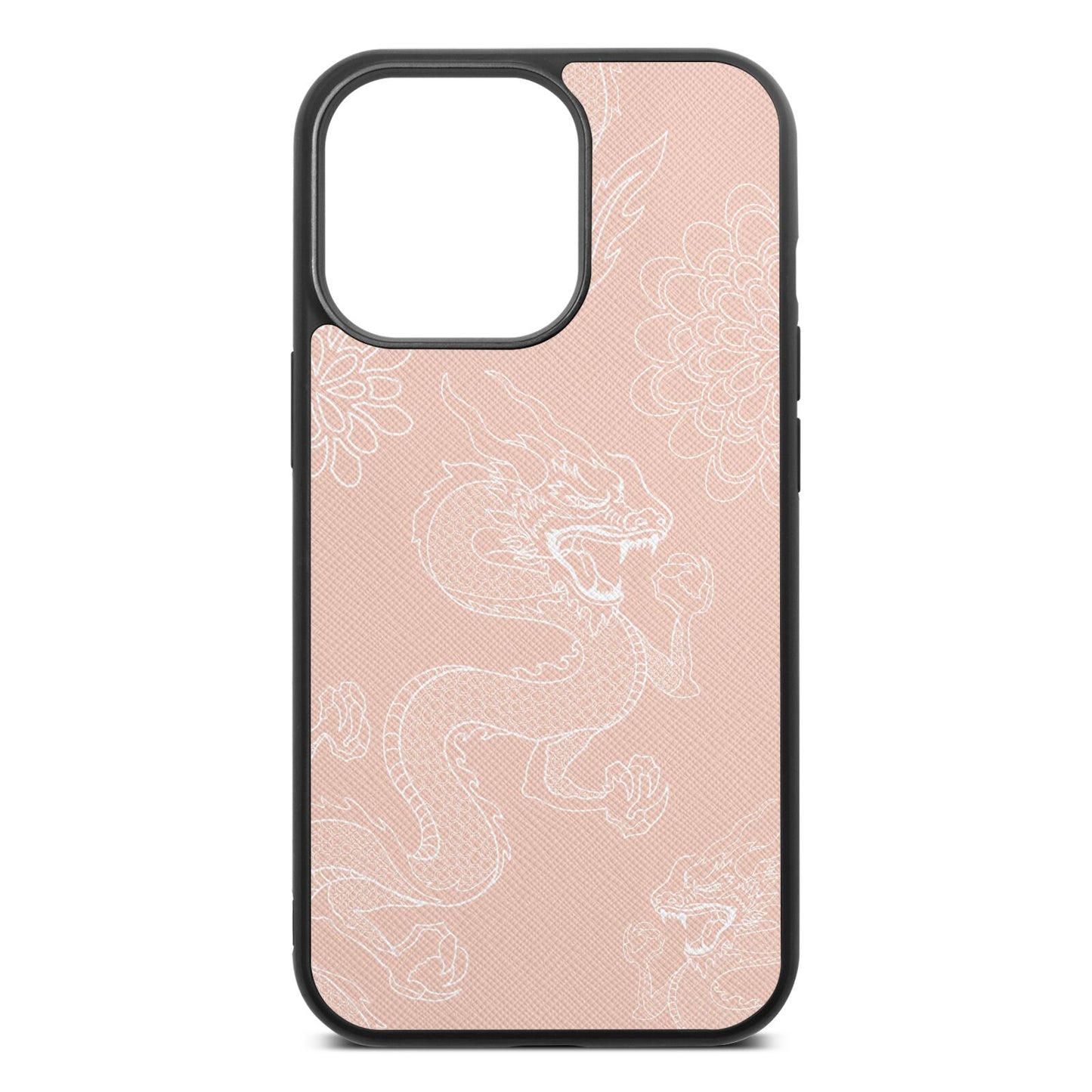 Dragons Nude Saffiano Leather iPhone 13 Pro Case