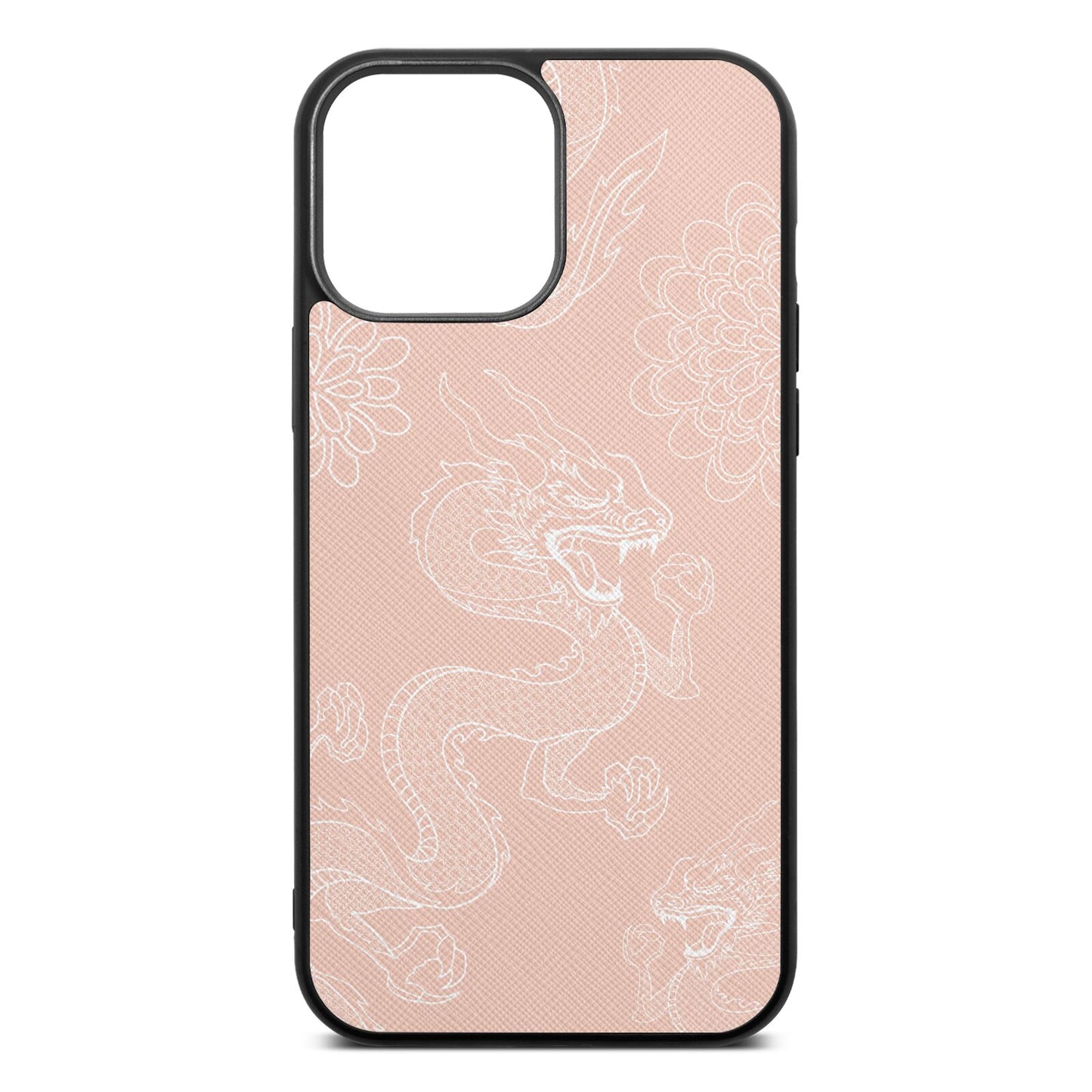 Dragons Nude Saffiano Leather iPhone 13 Pro Max Case