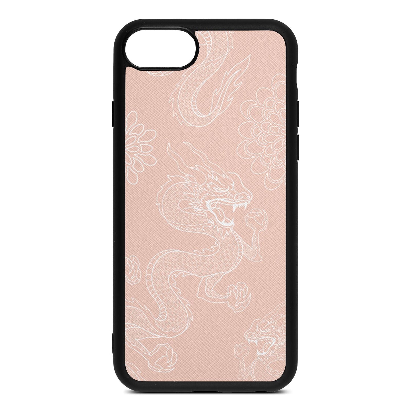 Dragons Nude Saffiano Leather iPhone 8 Case