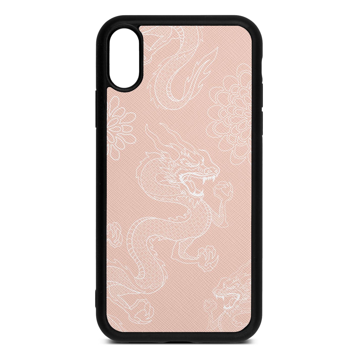 Dragons Nude Saffiano Leather iPhone Xr Case