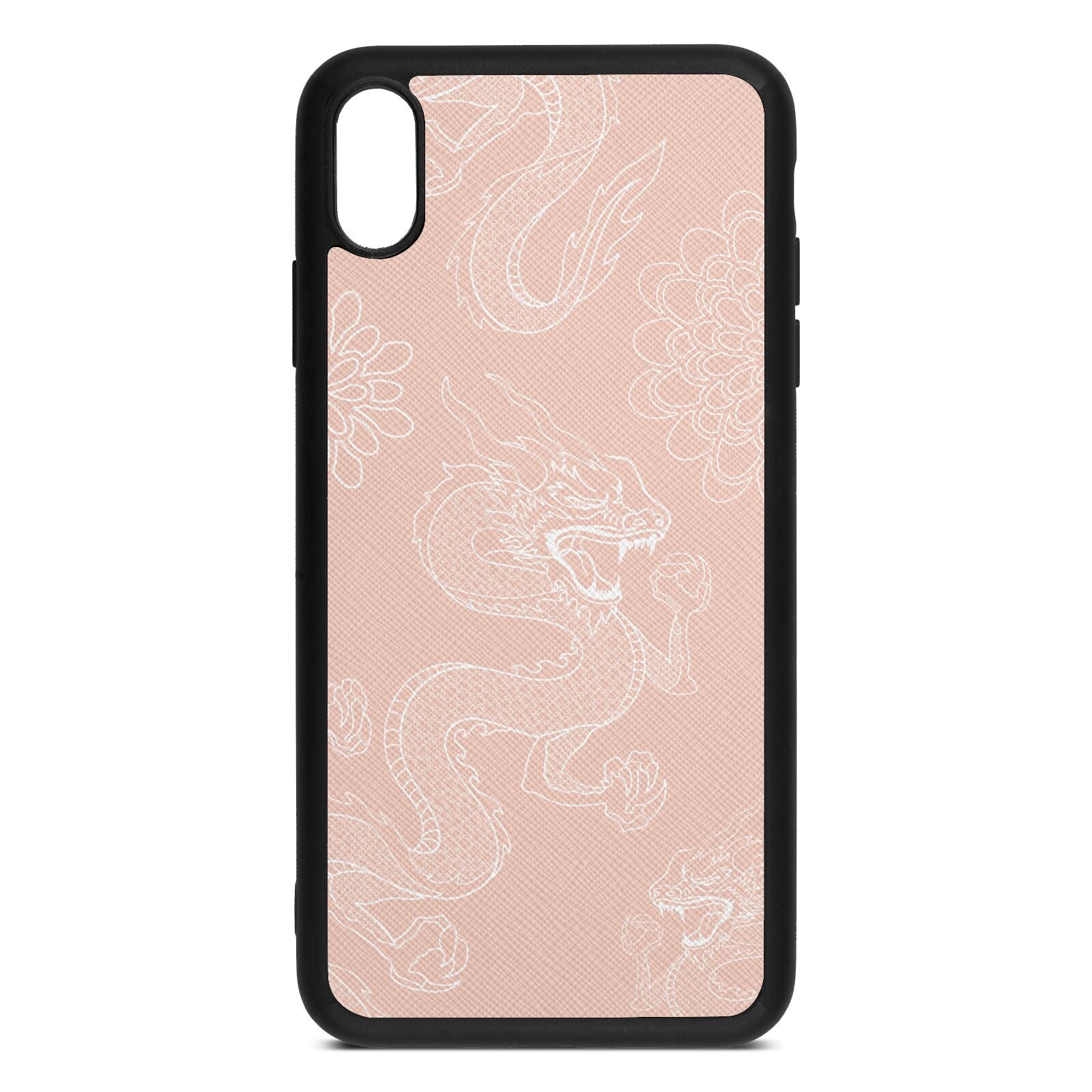 Dragons Nude Saffiano Leather iPhone Xs Max Case