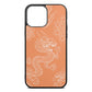 Dragons Orange Saffiano Leather iPhone 13 Pro Max Case