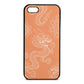 Dragons Orange Saffiano Leather iPhone 5 Case