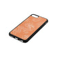 Dragons Orange Saffiano Leather iPhone 8 Case Side Angle