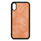 Dragons Orange Saffiano Leather iPhone Xr Case