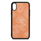 Dragons Orange Saffiano Leather iPhone Xs Case