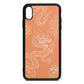 Dragons Orange Saffiano Leather iPhone Xs Max Case