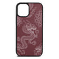 Dragons Rose Brown Saffiano Leather iPhone 12 Mini Case