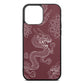 Dragons Rose Brown Saffiano Leather iPhone 13 Pro Max Case