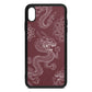 Dragons Rose Brown Saffiano Leather iPhone Xs Max Case