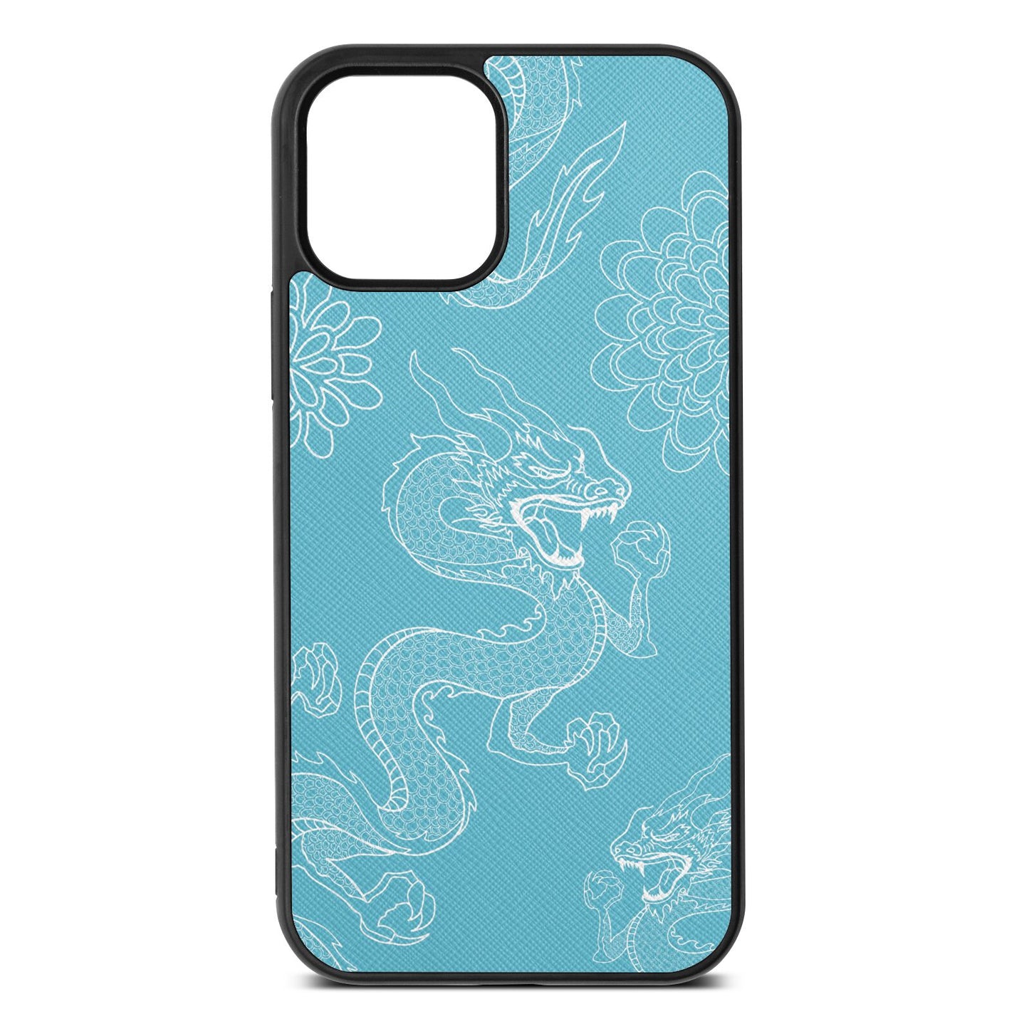 Dragons Sky Saffiano Leather iPhone 12 Case