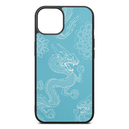 Dragons Sky Saffiano Leather iPhone 13 Case