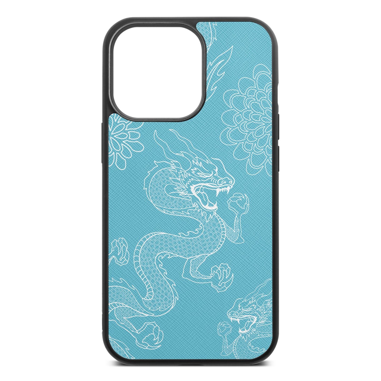 Dragons Sky Saffiano Leather iPhone 13 Pro Case