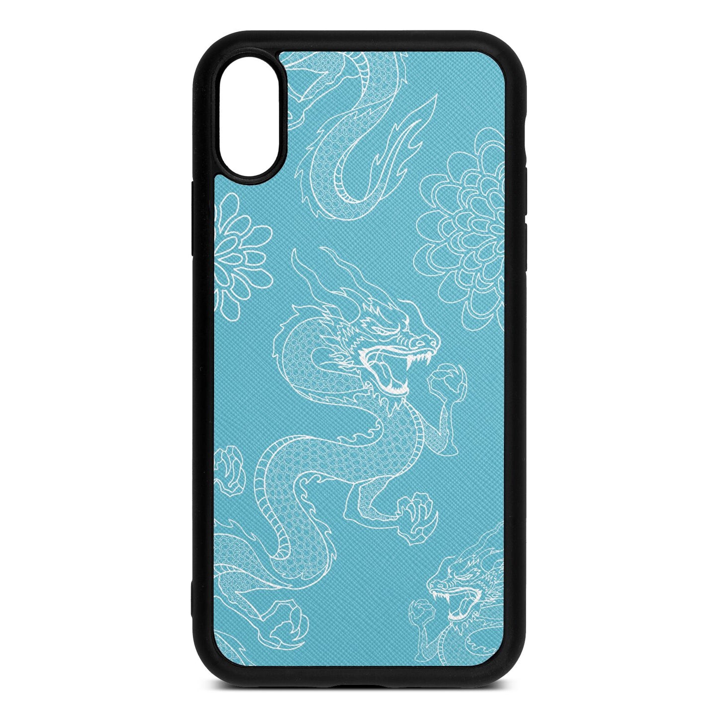 Dragons Sky Saffiano Leather iPhone Xr Case