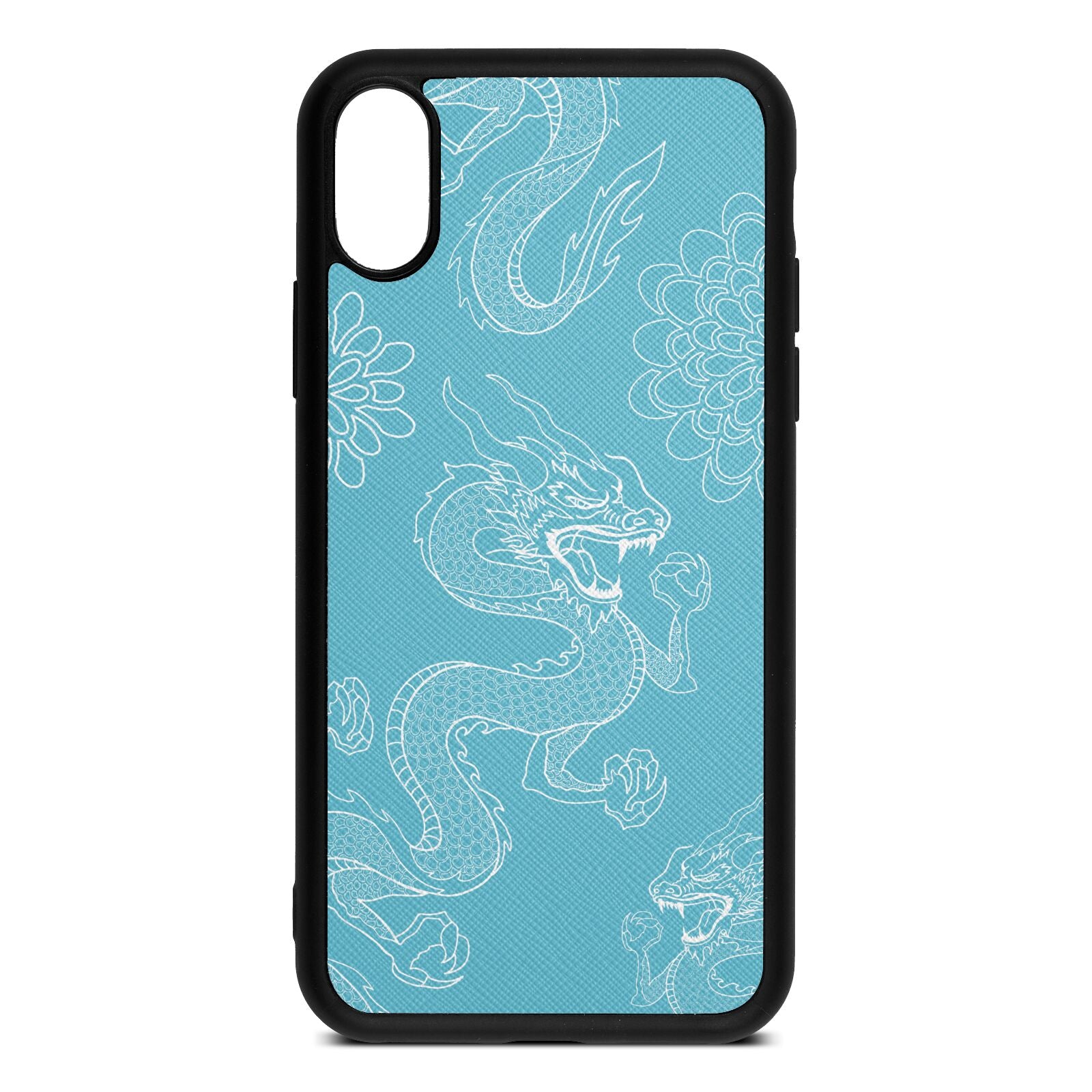Dragons Sky Saffiano Leather iPhone Xs Case