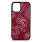 Dragons Wine Red Saffiano Leather iPhone 12 Mini Case