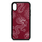 Dragons Wine Red Saffiano Leather iPhone Xs Case