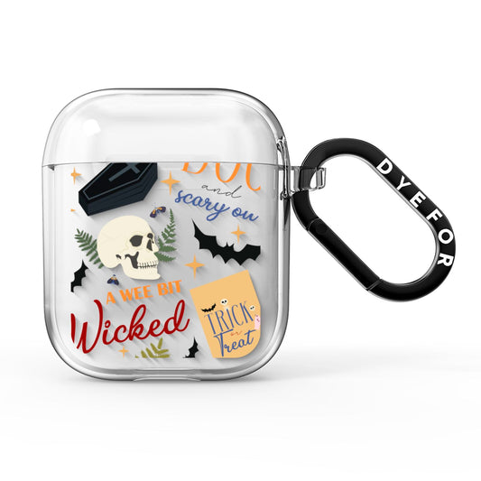 Dramatic Halloween Illustrations AirPods Clear Case