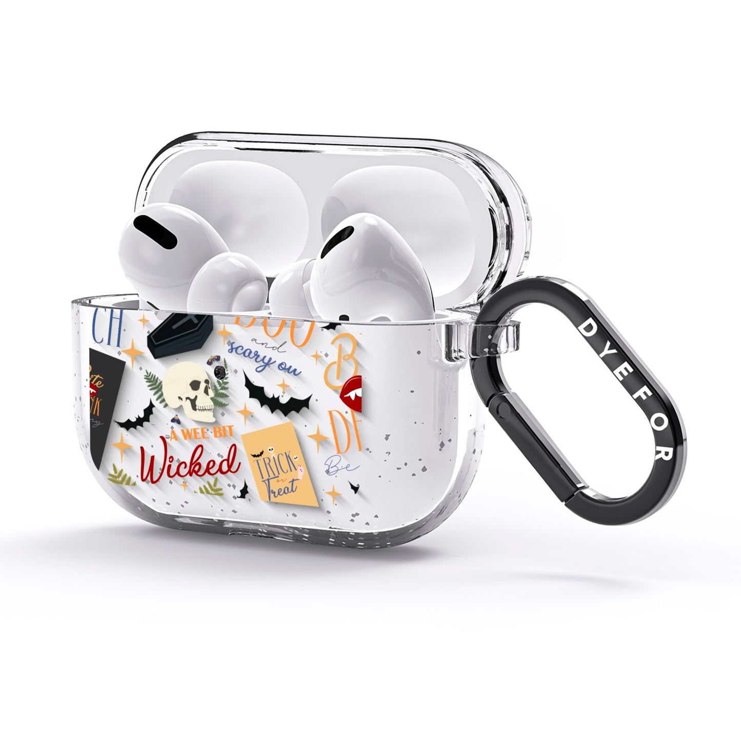 Dramatic Halloween Illustrations AirPods Glitter Case 3rd Gen Side Image