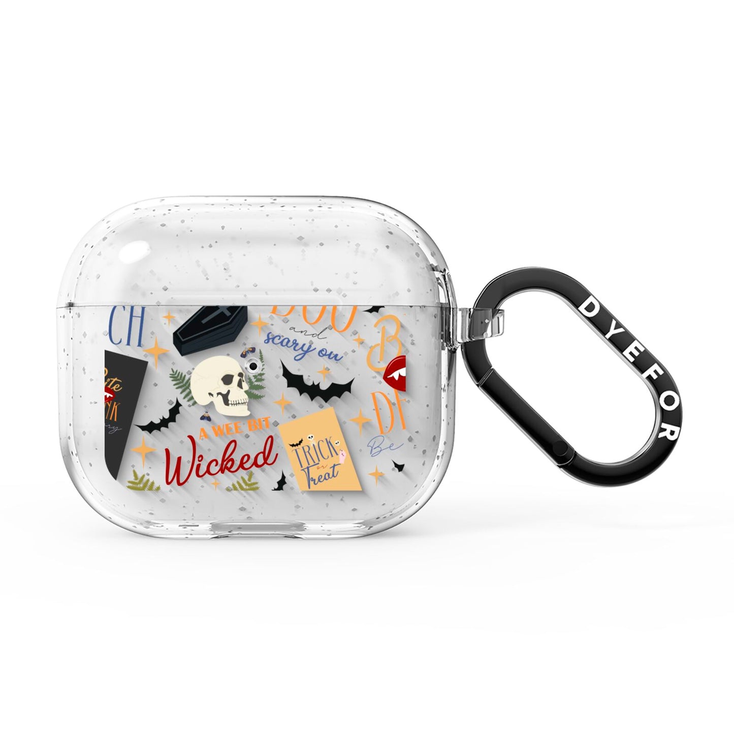 Dramatic Halloween Illustrations AirPods Glitter Case 3rd Gen
