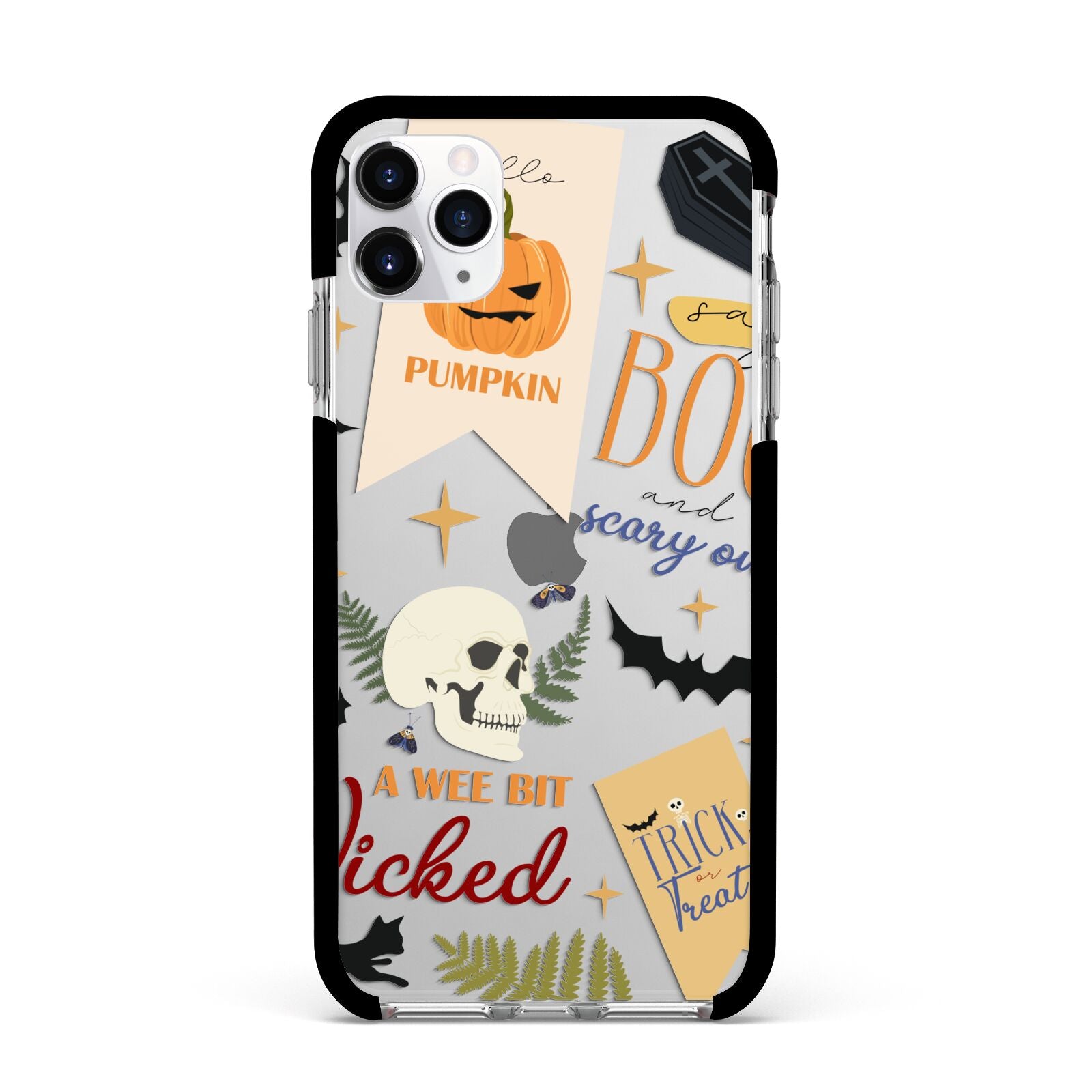 Dramatic Halloween Illustrations Apple iPhone 11 Pro Max in Silver with Black Impact Case