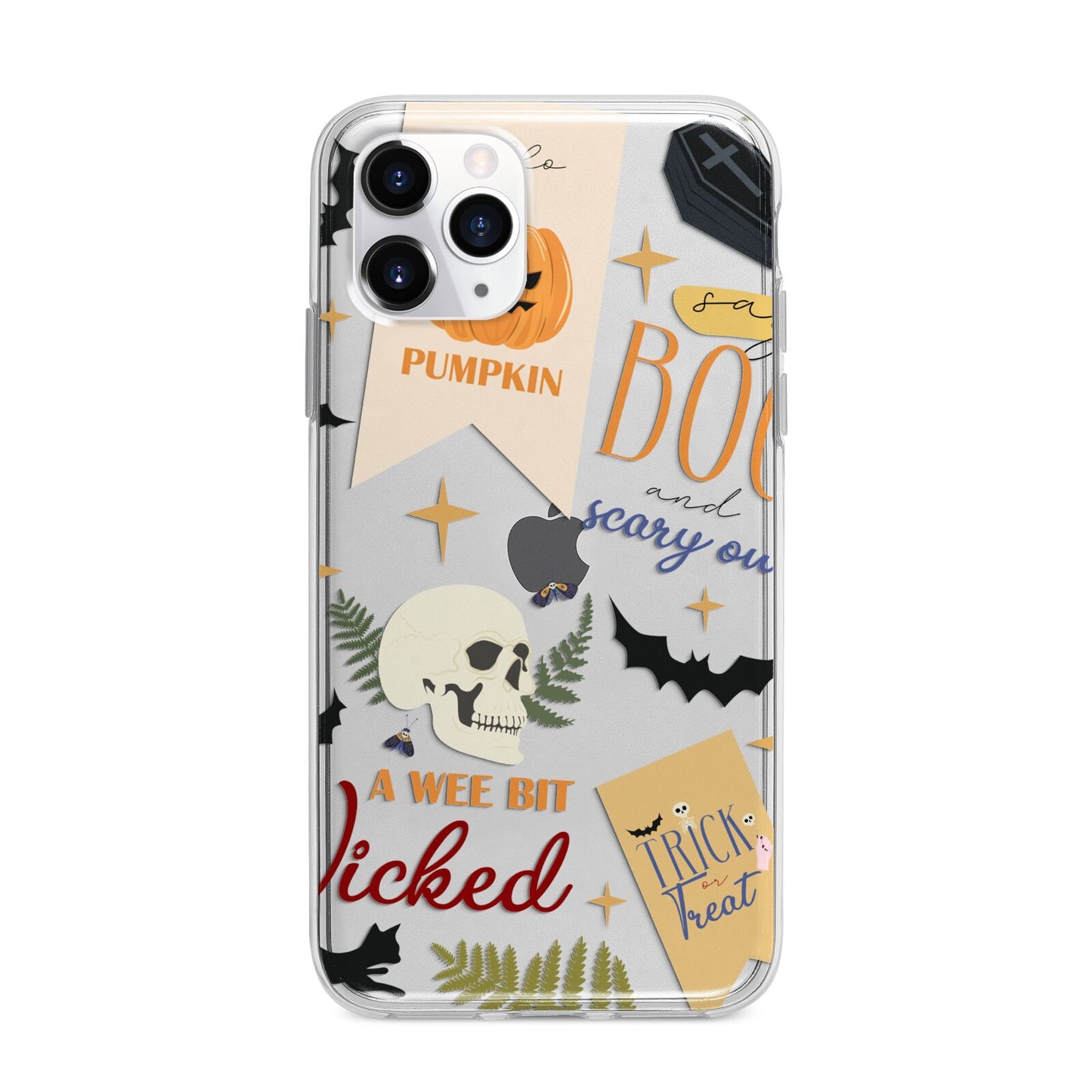 Dramatic Halloween Illustrations Apple iPhone 11 Pro Max in Silver with Bumper Case