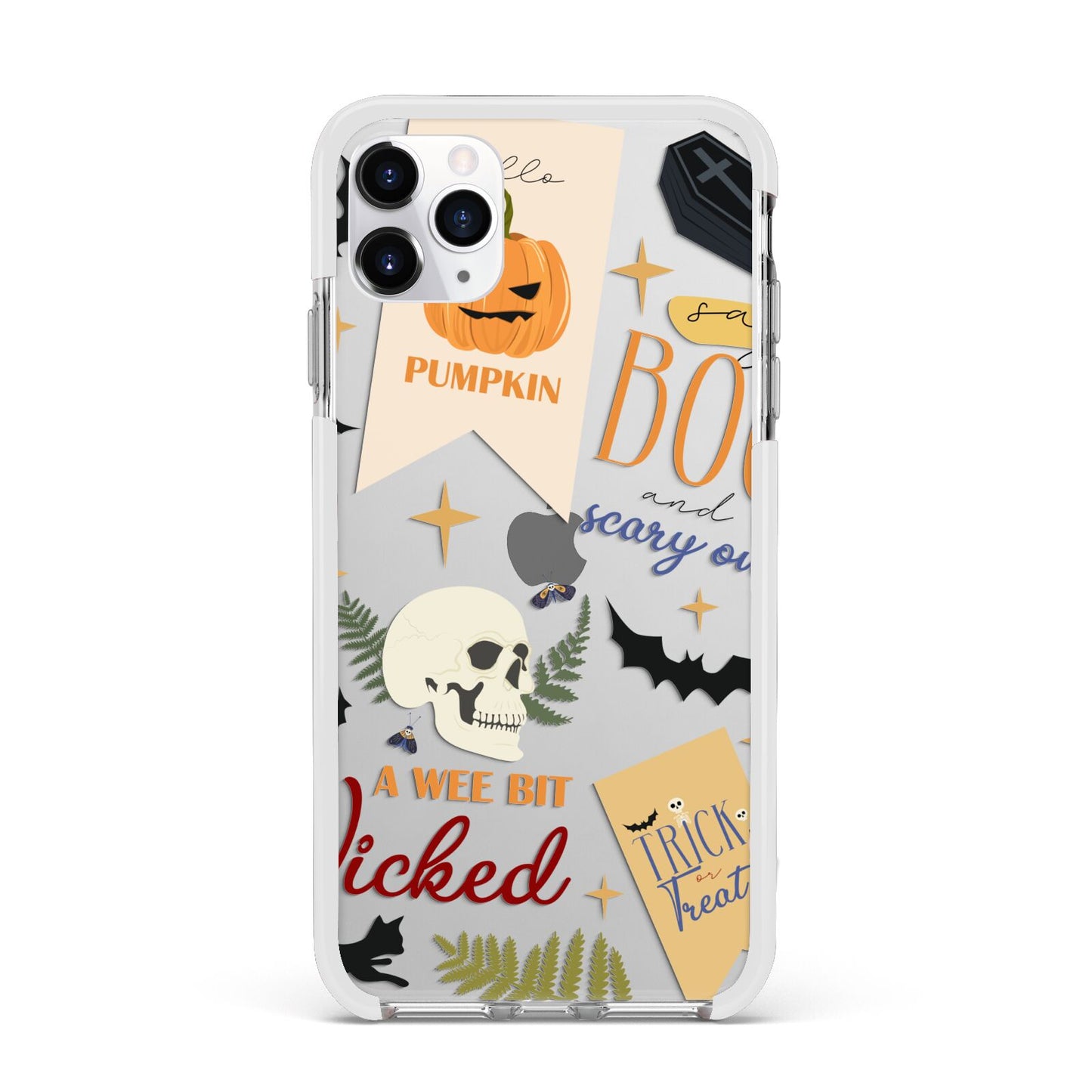 Dramatic Halloween Illustrations Apple iPhone 11 Pro Max in Silver with White Impact Case