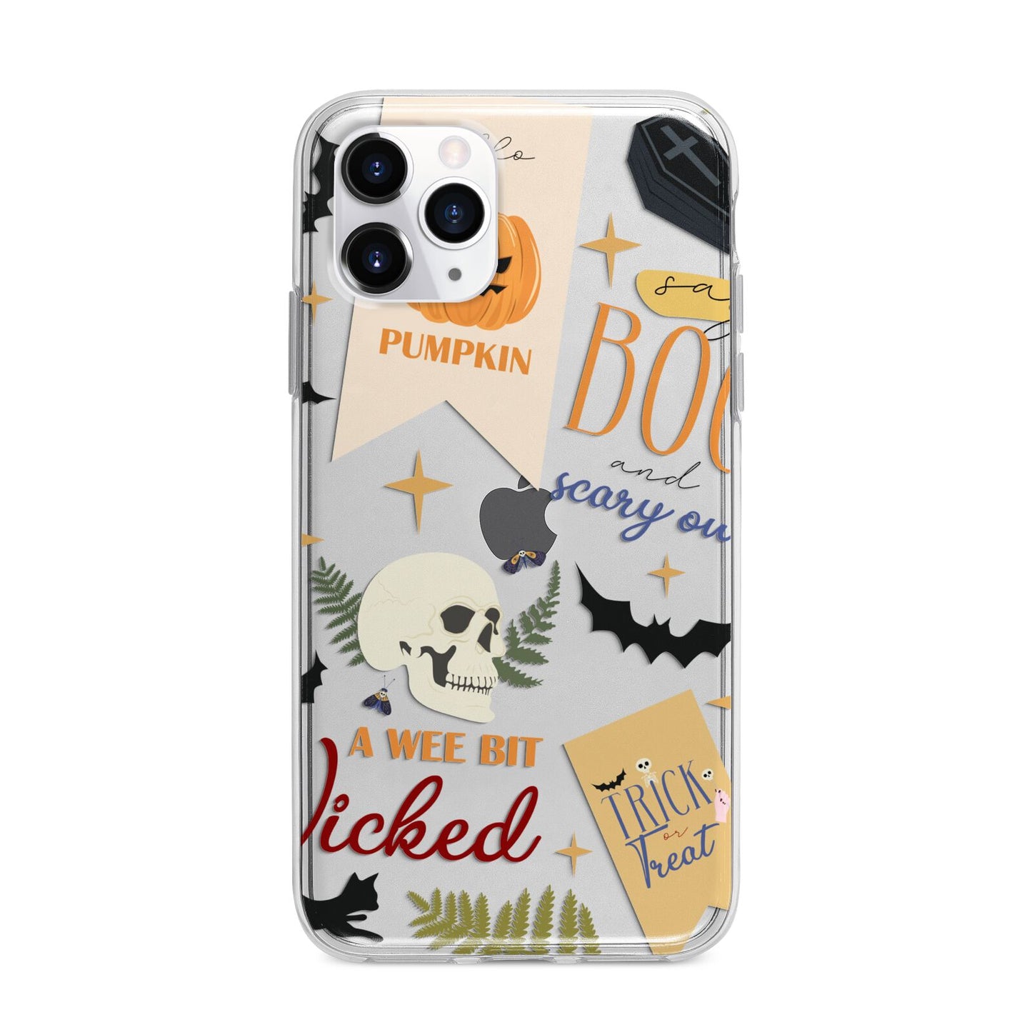 Dramatic Halloween Illustrations Apple iPhone 11 Pro in Silver with Bumper Case