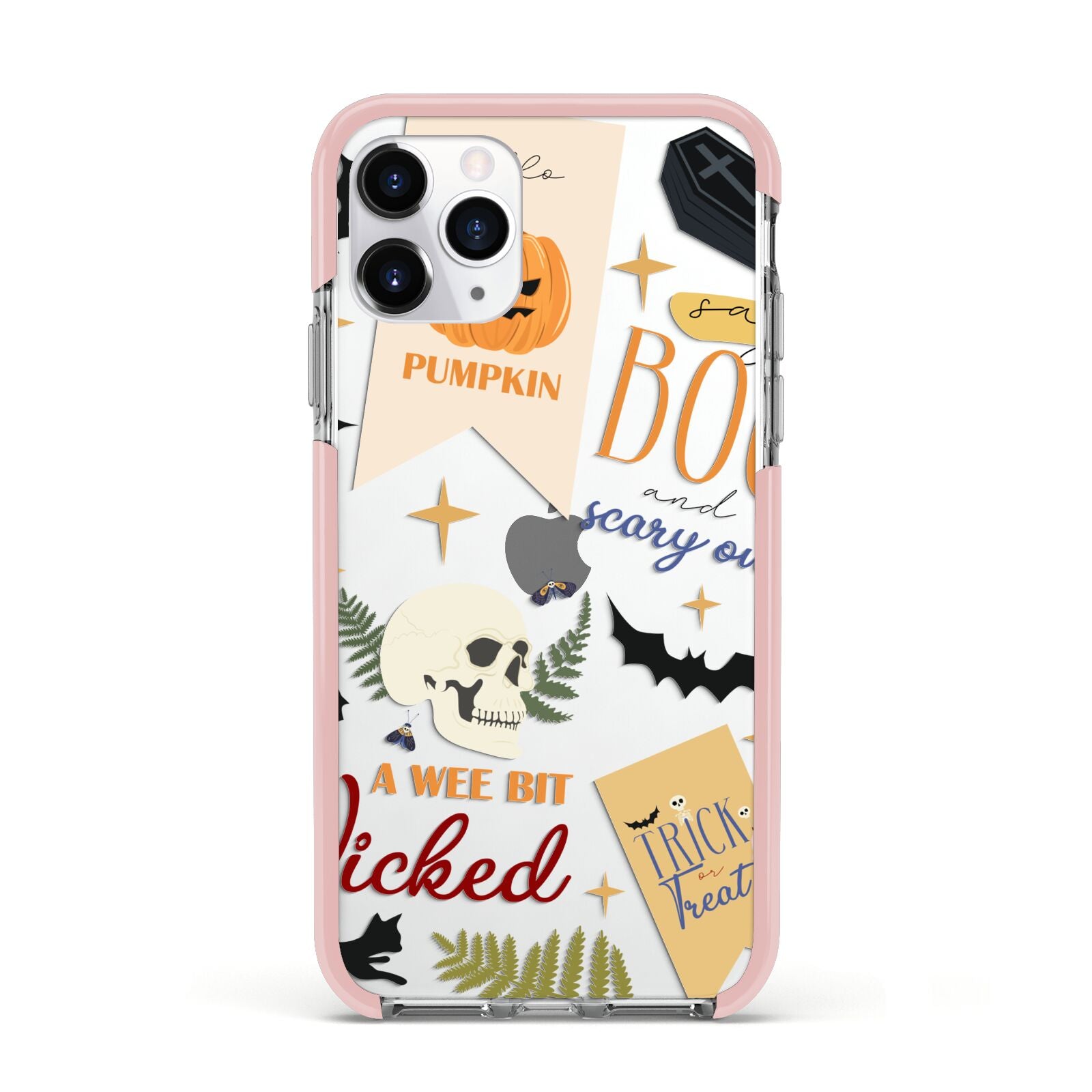 Dramatic Halloween Illustrations Apple iPhone 11 Pro in Silver with Pink Impact Case