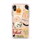 Dramatic Halloween Illustrations Apple iPhone Xs Impact Case Pink Edge on Gold Phone