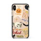Dramatic Halloween Illustrations Apple iPhone Xs Max Impact Case Black Edge on Gold Phone