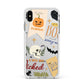 Dramatic Halloween Illustrations Apple iPhone Xs Max Impact Case White Edge on Silver Phone