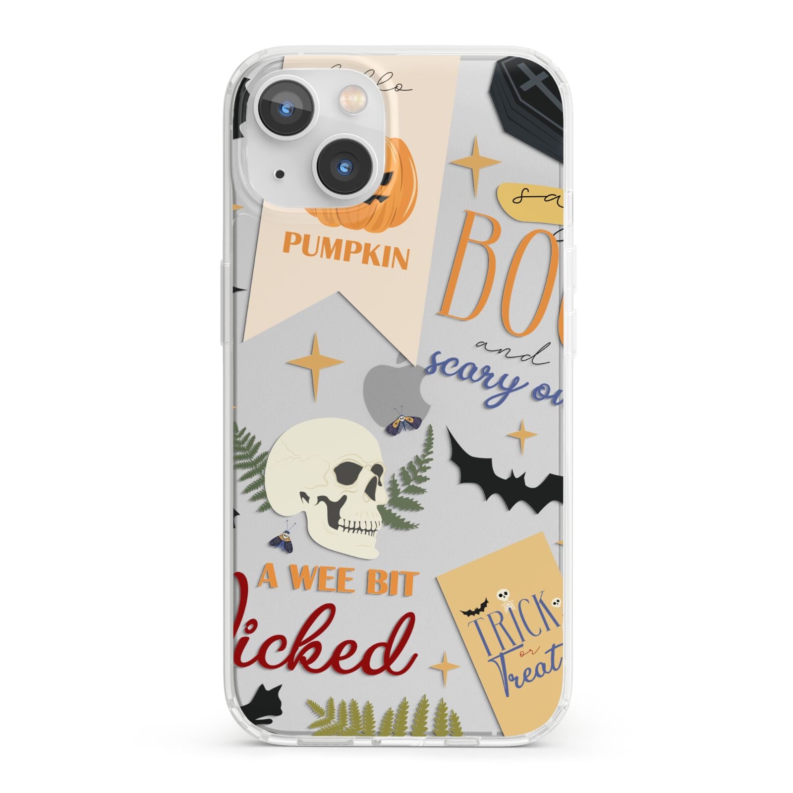 Dramatic Halloween Illustrations iPhone 13 Clear Bumper Case
