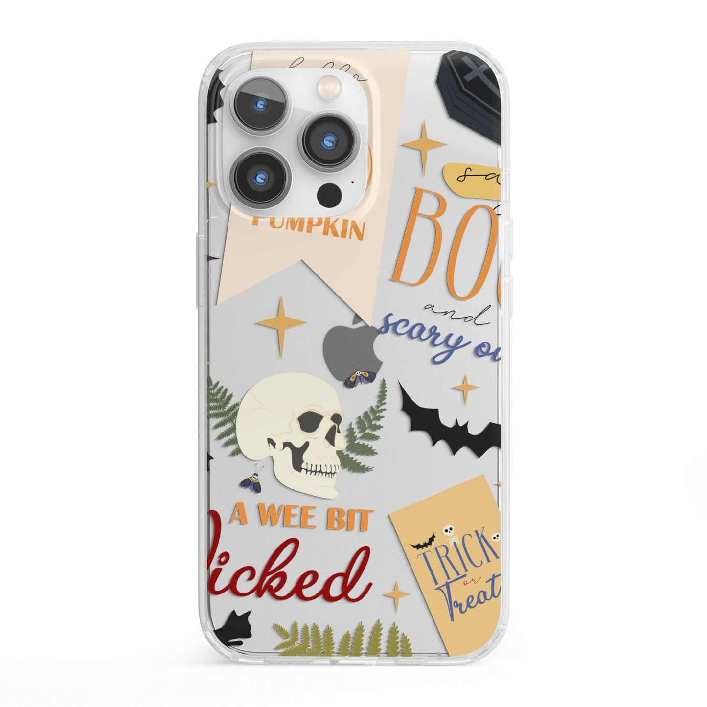 Dramatic Halloween Illustrations iPhone 13 Pro Clear Bumper Case