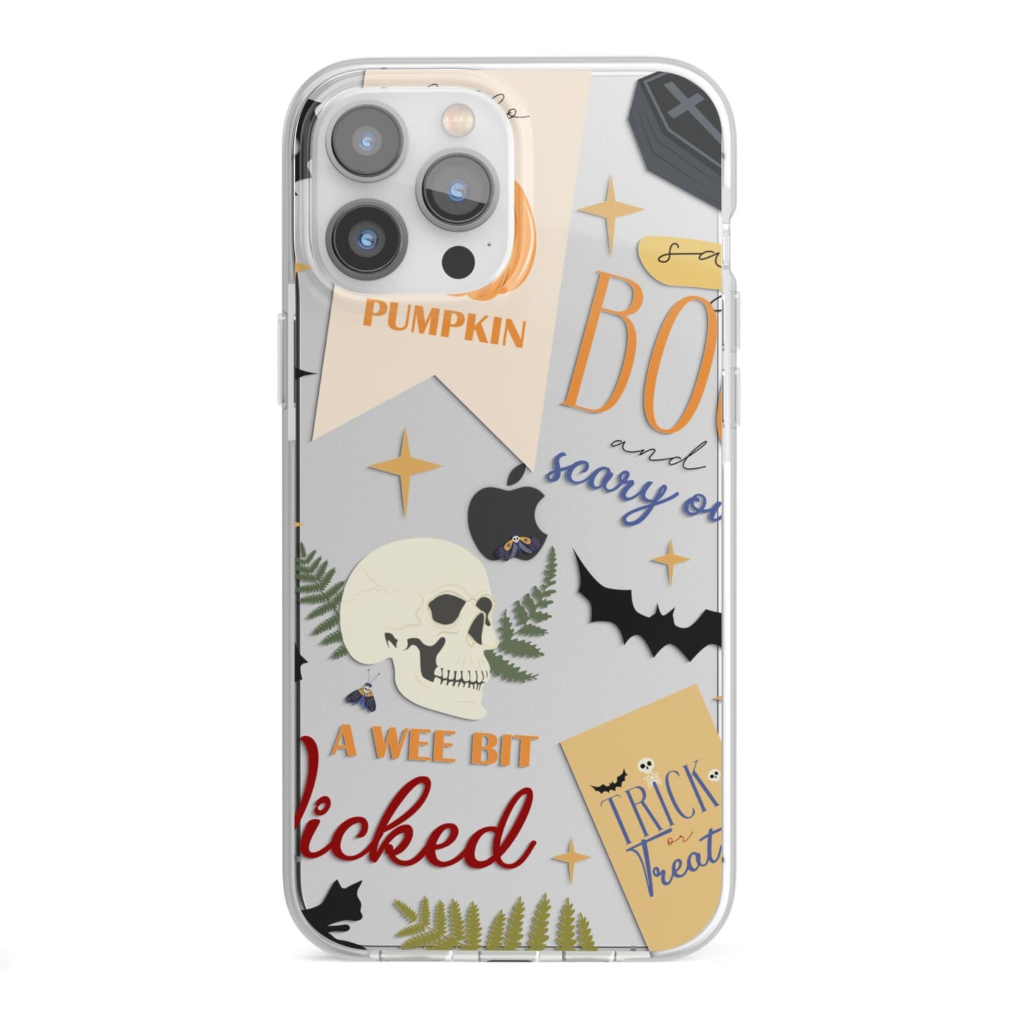 Dramatic Halloween Illustrations iPhone 13 Pro Max TPU Impact Case with White Edges